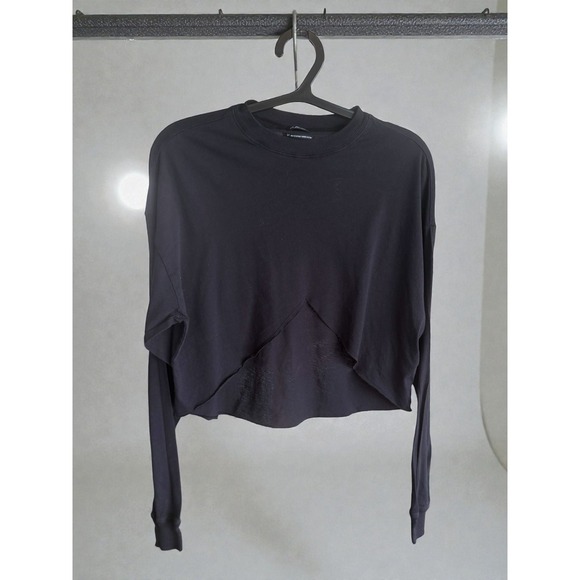 Out From Under Tops - Out From Under Urban Outfitters Black Long Sleeve Cropped Top Size SP